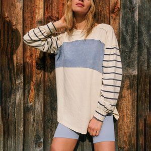 Free People Awesome Tee / Ivory Combo- like new